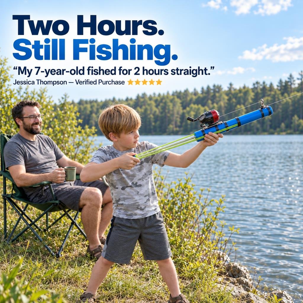 Catapult fishing rod + reel kit